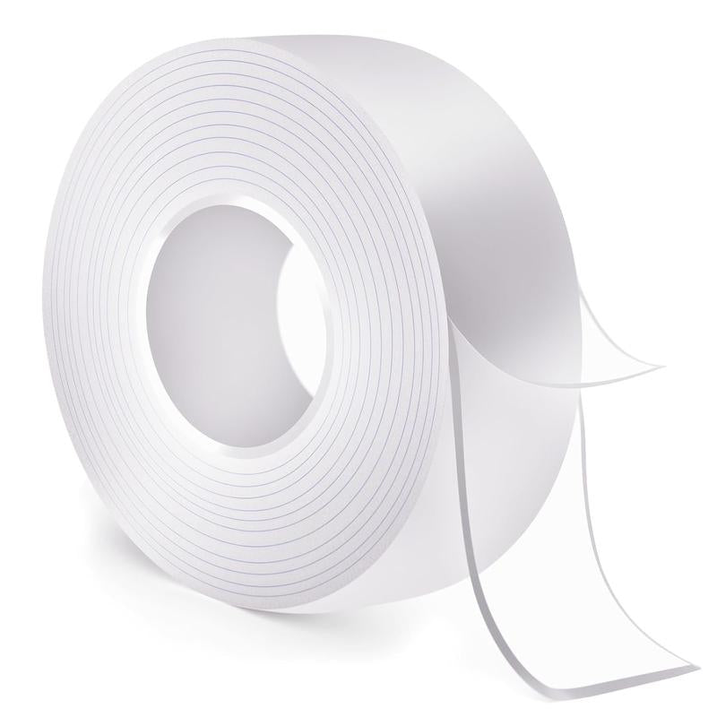 Double Sided Tape Heavy Duty(9.85Ft), Nano Double Sided Adhesive Tape, Clear Mounting Tape Picture Hanging Adhesive Strips.