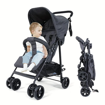 Lightweight Multi-Purpose Stroller - Modular Blackstroller, Stroller Toys,Modular Black Stroller, Babys Trollerwagon, Single Stroller,Multi-Position Recline, Summerventilation, Daily Use Everyday Stroller