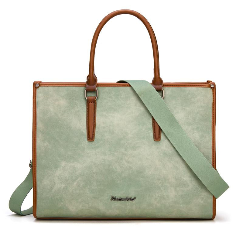 Montana West Laptop Tote Bag for Women 15.6 Inch Waterproof Leather Computer Bags Business Office Work Briefcase