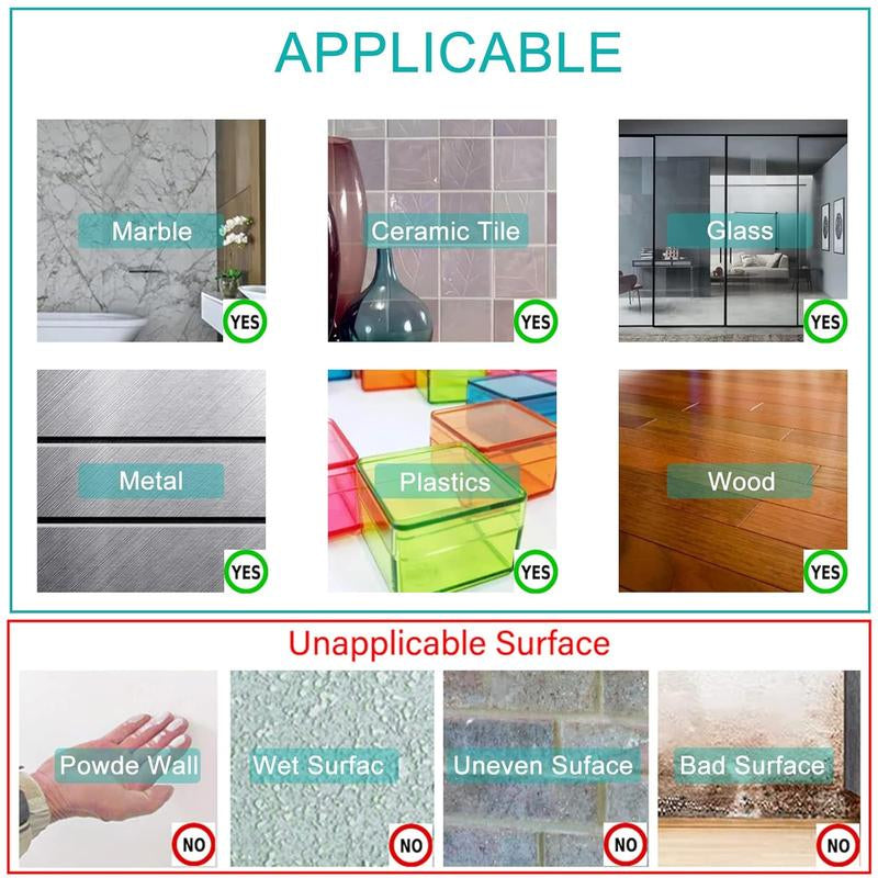 Double Sided Tape Heavy Duty(9.85Ft), Nano Double Sided Adhesive Tape, Clear Mounting Tape Picture Hanging Adhesive Strips.