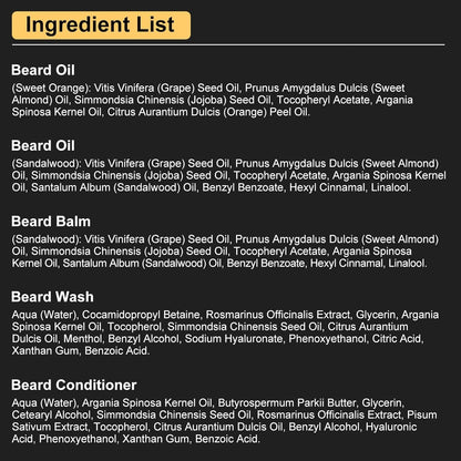 XIKEZAN Beard Kit for Men Grooming & Care W/Beard Conditioner, Wash, Oil, Balm, Brush, Comb,Birthday Fathers Valentines Gifts for Men Him Dad Husband Boyfriend Christmas Gifts Mens Stocking Stuffers