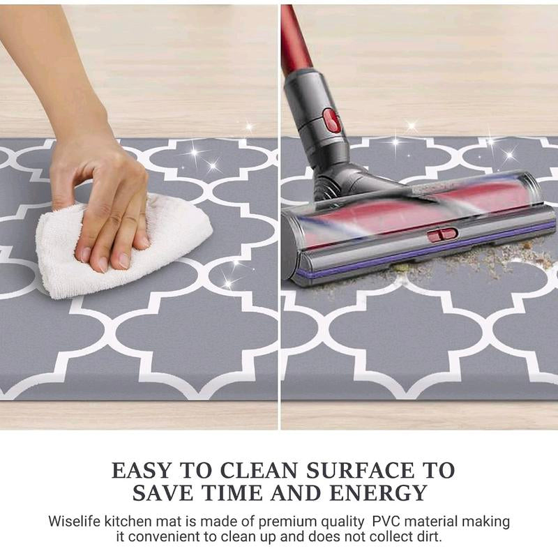 Kitchen Mat Cushioned Anti-Fatigue Kitchen Rug,17.3"X 28",Non Slip Waterproof Kitchen Mats and Rugs Heavy Duty PVC Ergonomic Comfort Mat for Kitchen, Floor Home, Office, Sink, Laundry