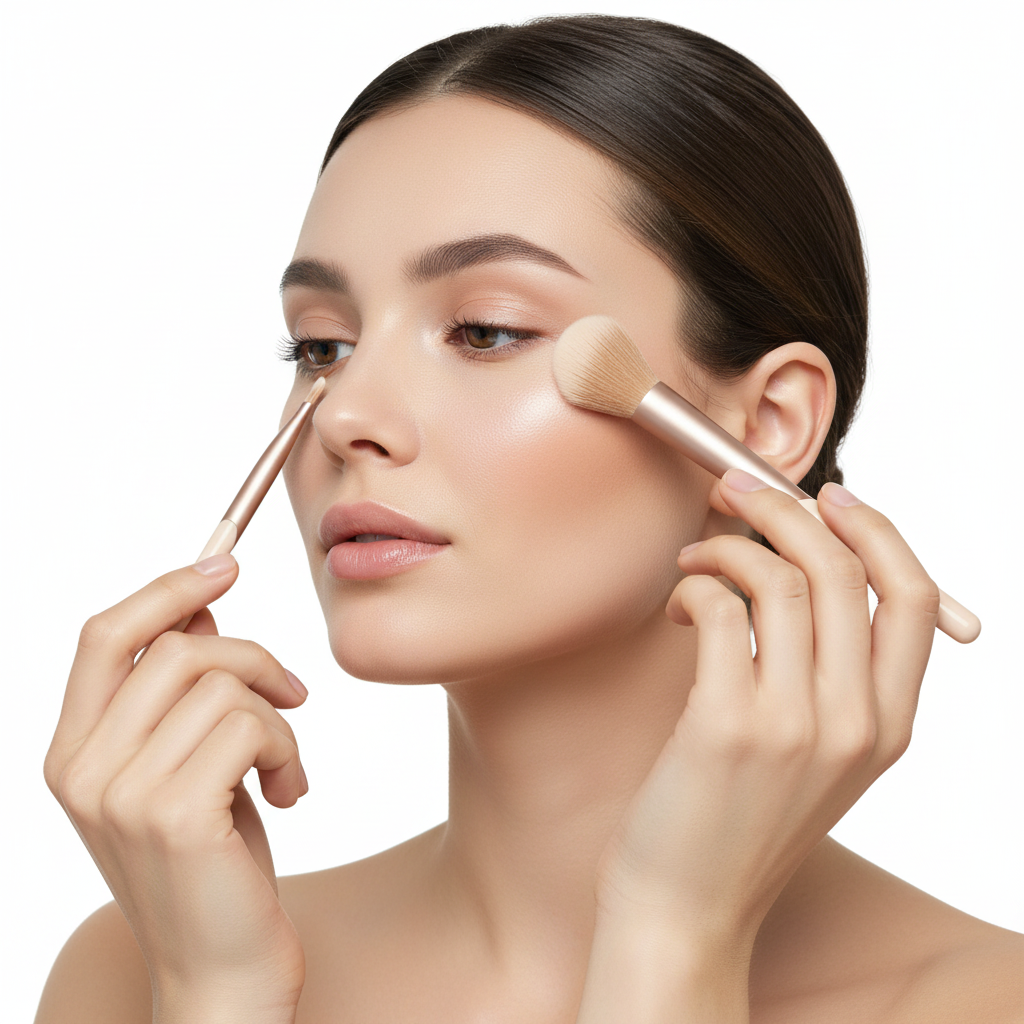 6 Piece Rose Gold Eye Makeup Brush Set