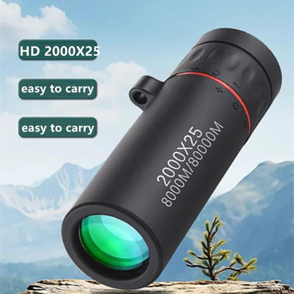 【2026】2000X25 High Definition Telescopes, Outdoor Mini Portable Zoom Telescopes, Travel Hiking Camping Bird Watching Telescopes