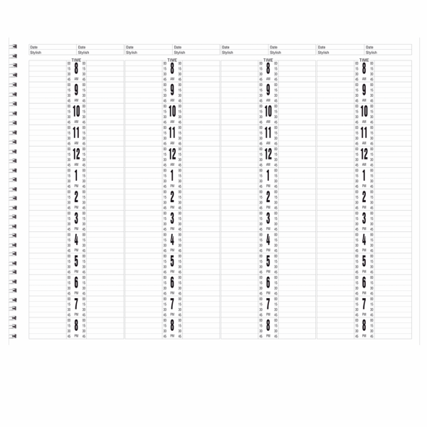 Daniel Stone 8-Column Refillable Leather Appointment Book | Burgundy-Brown 200-Pages