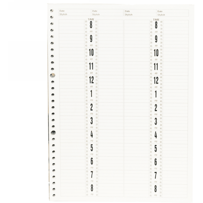 Daniel Stone 4-Column Refillable Leather Appointment Book | Burgundy-Brown 200-Pages