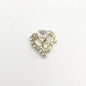 Queen - Nail Charms 10pc - #143 Gold Hearts with Clear and White Crystals