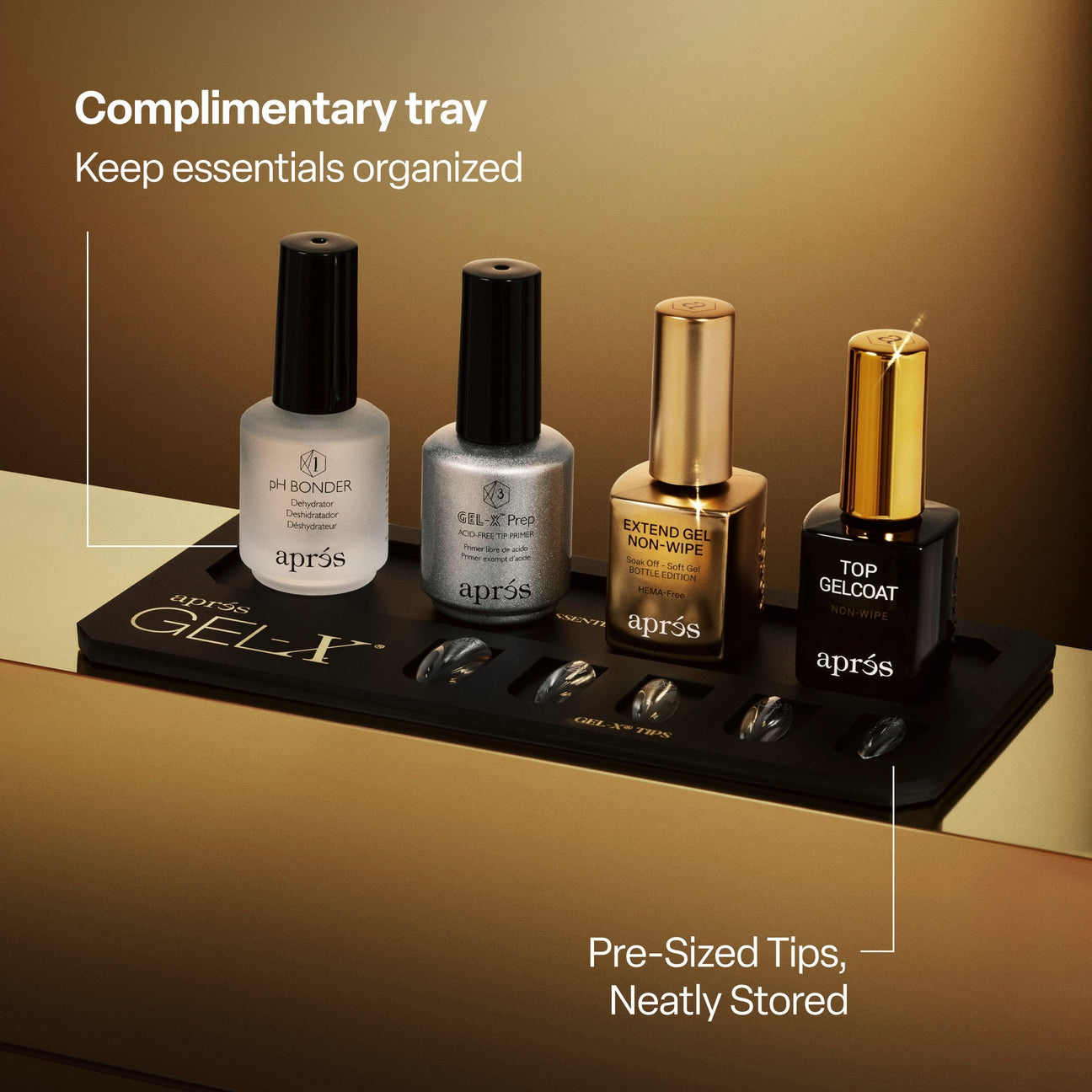 Aprés Gel-X® Signature Kit - Includes Box Natural Almond Medium (280pc)