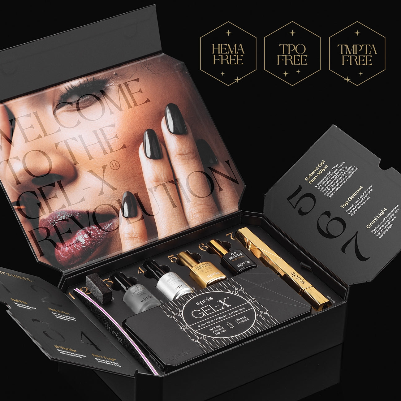 Aprés Gel-X® Signature Kit - Includes Box Natural Almond Medium (280pc)