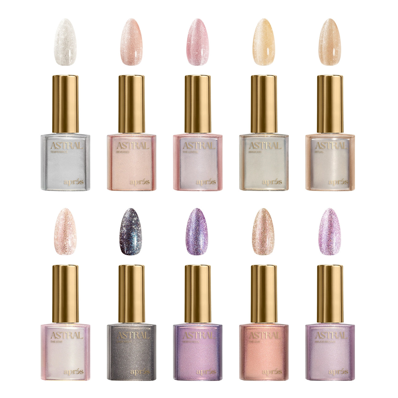 *Shimmery Cat Eye - Astral Gel Couleur, 10pcs Set