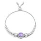 Graduated CZ Bolo Style Tennis Bracelet