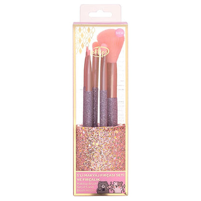 Eklips Character 5-Piece Makeup Brush Set with Travel Box