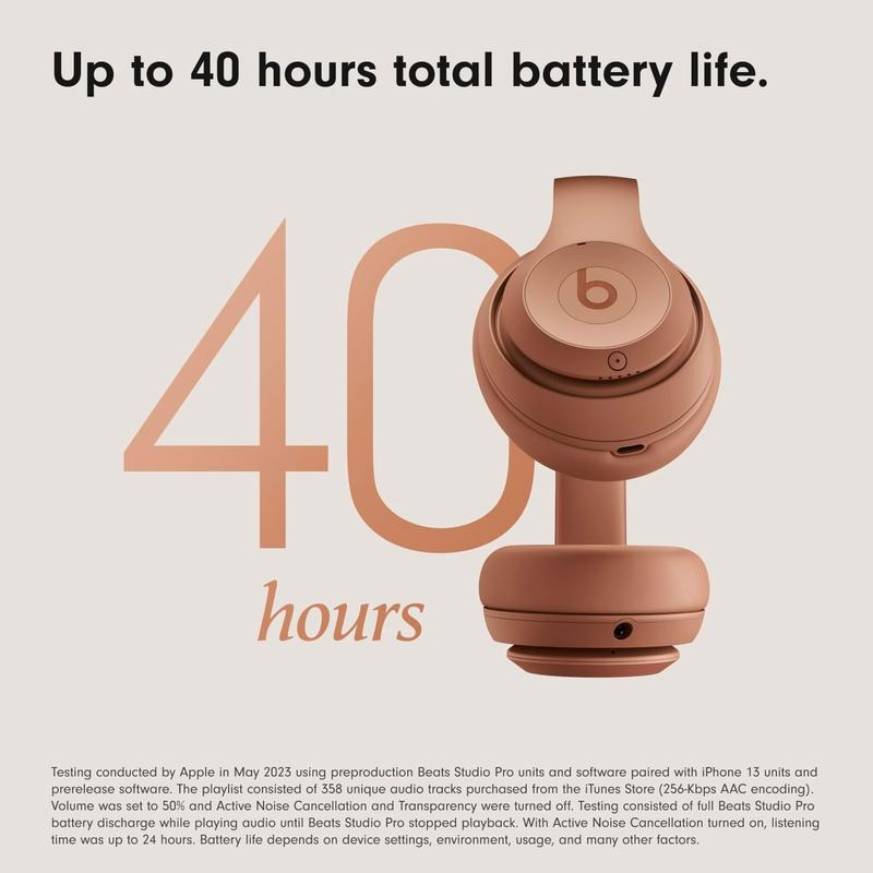 Beats Studio Pro X Kim Kardashian Premium Wireless Over-Ear Headphones, up to 40-Hour Battery Life, Active Noise Cancelling, USB-C Lossless Audio, Apple & Android Compatible - Dune