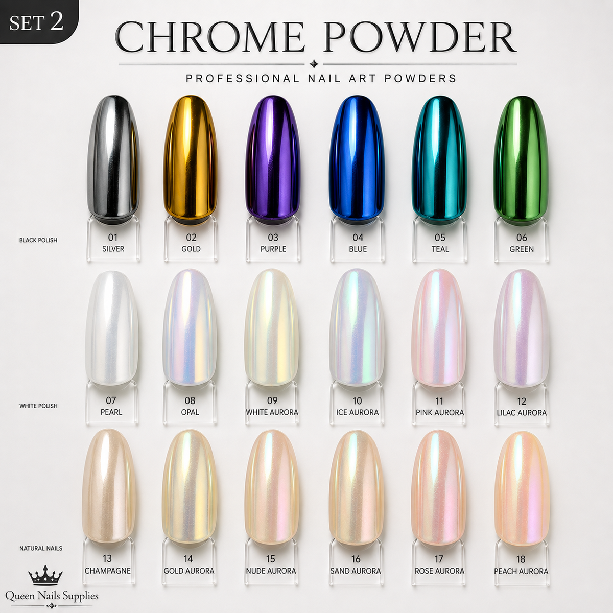 Gel-Le - Unicorn Chrome Powder 6pc