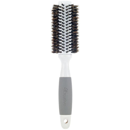 Ceramic Barrel Round Boar Bristle Hair Brush for Thick Hair