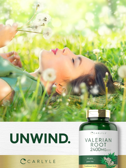 Carlyle Valerian Root Capsules | 240 Count | Herb Extract Supplement | Non-Gmo, Gluten Free