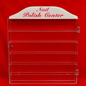 Polish Wall Rack - Acrylic Display - (90 bottle)(W/Header)(Door&Lock)