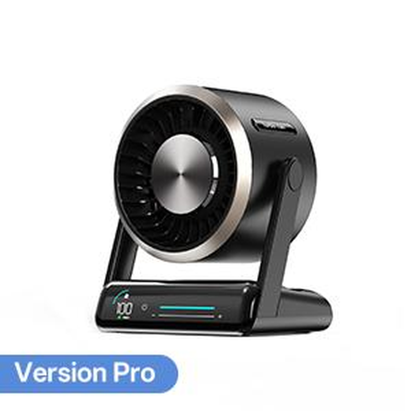 Coolhill Desktop Fan Turbo Table Fan Travel Vacation Essentials for Office 100-Speed Digital Display Low Noise Rechargeable Battery Dual Adjustment Modes Quiet Cooling Quiet Desk Fan Portable