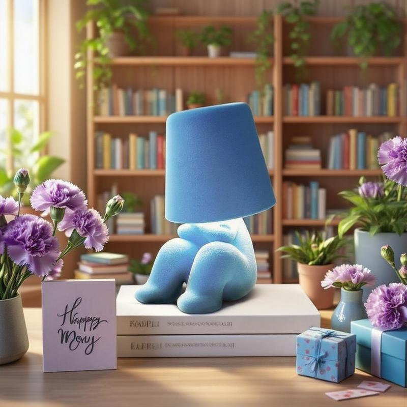Creative Design Table Lamp, USB Rechargeable LED Night Light, 3-Way Dimmable Modern Night Light for Adults, Nightstand Lamp for Home Living Room Office, Decorative Lights, LED Lights, Lights Bedroom, Cute USB Power Lamp, Dimmable Warm White