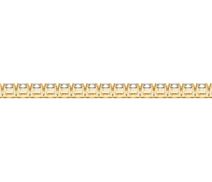 Lab Grown Round Diamond Tennis Bracelet in 14k Yellow Gold(10 cctw F/G  VS2/SI1)
