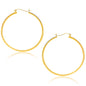 10k Yellow Gold Polished Hoop Earrings (40mm)