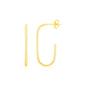14K Yellow Gold J Hoop Earring