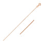 14k Pink Gold Diamond Cut Cable Link Chain 0.8mm