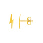14k Yellow Gold Post Earrings with Lightning Bolts