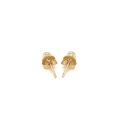 14k Yellow Gold Polished Round Stud Earrings(3mm)