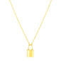 14k Yellow Gold Padlock Necklace