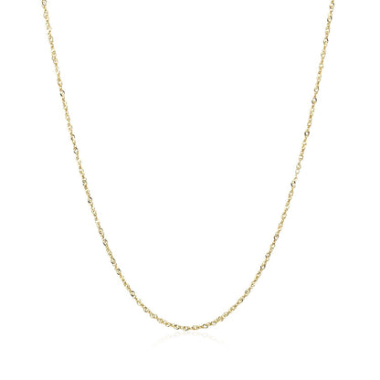 14k Yellow Gold Singapore Chain 0.8mm (0.81 mm)