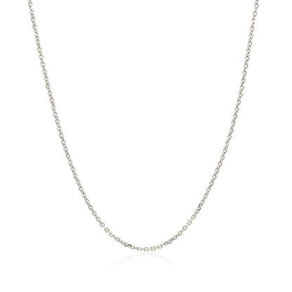 10k White Gold Cable Chain (1.10 mm)