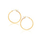 14k Yellow Gold Polished Hoop Earrings (40 mm)