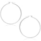 14k White Gold Polished Hoop Earrings (45 mm)