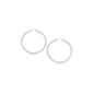14k White Gold Polished Hoop Earrings (15  mm)