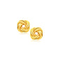 14k Yellow Gold Intertwined Love Knot Stud Earrings
