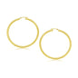 14k Yellow Gold Polished Hoop Earrings 30 mm