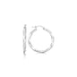 Sterling Silver Polished Spiral Motif Hoop Earrings