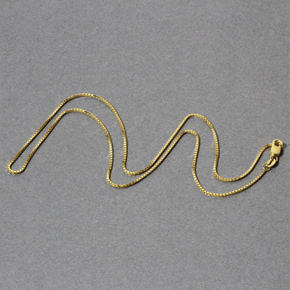 18k Yellow Gold Classic Box Chain (0.85 mm)