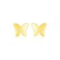 14k Yellow Gold Polished Butterfly Earrings