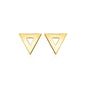 14 k Yellow Gold Polished Open Triangle Post Earrings