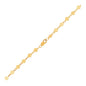14k Yellow Gold Bracelet with Polished Circles
