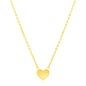14k Yellow Gold Polished Mini Heart Necklace