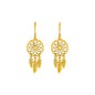 Dream Catcher Earrings in 14k Yellow Gold