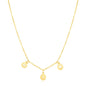 14k Yellow Gold Mom Necklace with Circle Drops