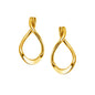 14k Yellow Gold Polished Tear Drop Earrings