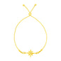 14k Yellow Gold Adjustable Bracelet with Star