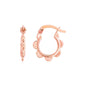 14k Rose Gold Scalloped Hoop Earrings