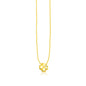 14k Yellow Gold Polished Four Leaf Clover Necklace with Diamond