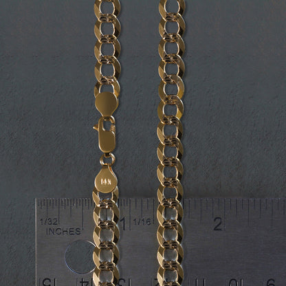 4.7 mm 14k Two Tone Gold Pave Curb Chain